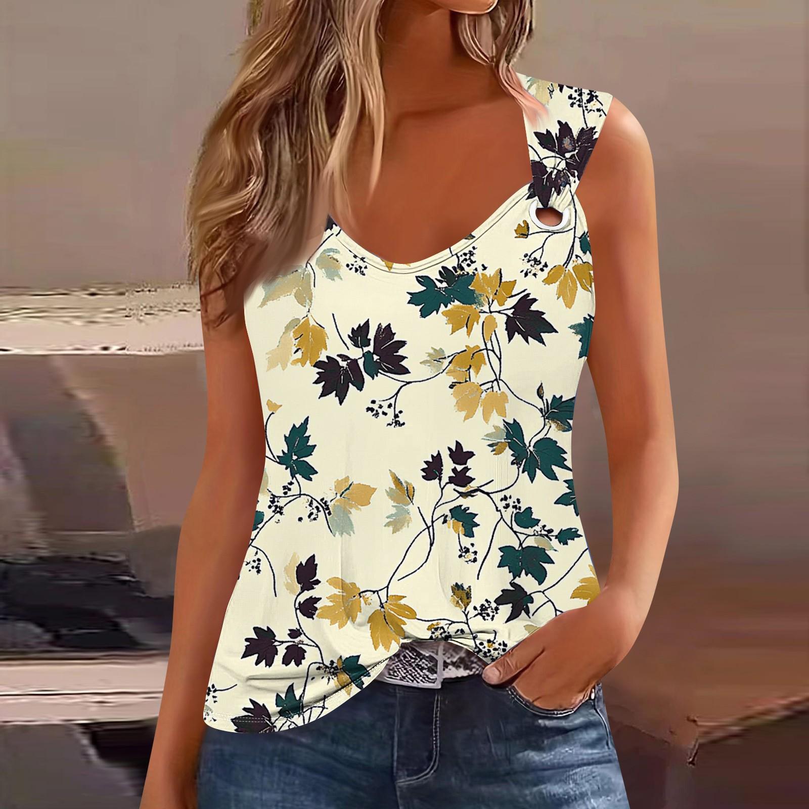 Womens Tank Top V Neck Basic Printed Casual Flowy Sleeveless Deep Side Cut Tops For Women M жовтий
Womens Tank Top V Neck Basic Printed Casual Flowy Sleeveless Deep Side Cut Tops For Women M жовтий