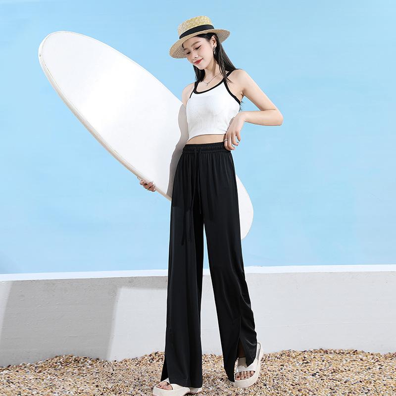 Defensive Slit Wide-leg Pants for Women In Summer New High-waist Loose Slimming Quick-drying Casual Cool Pants XL сірий
Defensive Slit Wide-leg Pants for Women In Summer New High-waist Loose Slimming Quick-drying Casual Cool Pants XL сірий