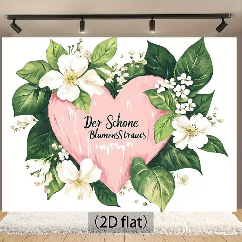 2D Pink Heart & White Floral Background for Engagement Photos and Studio Shoots 47.2x31.5inch/120*80cm
2D Pink Heart & White Floral Background for Engagement Photos and Studio Shoots 47.2x31.5inch/120*80cm