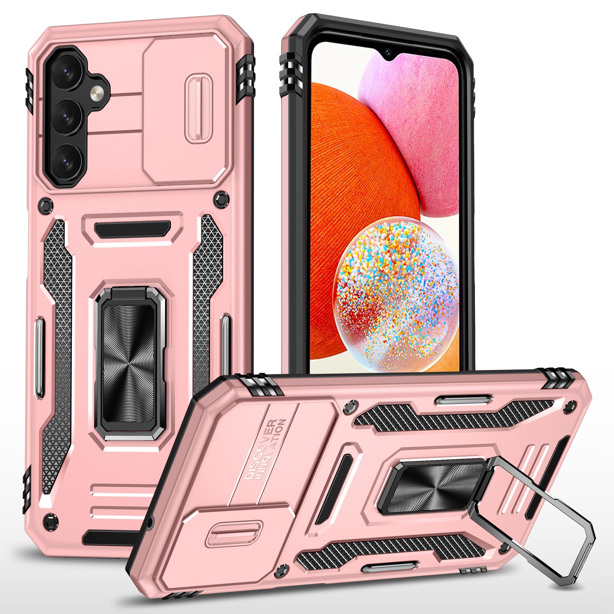 Armor Series For Samsung Galaxy A15 4G Case PC+TPU Anti-Drop Kickstand Phone Cover with Slide Lens Shield Rose Gold
Armor Series For Samsung Galaxy A15 4G Case PC+TPU Anti-Drop Kickstand Phone Cover with Slide Lens Shield Rose Gold