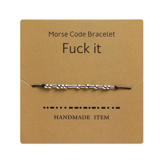 Браслет с азбукой Морзе и карточкой, парный браслет, символ любви, растягивающийся дизайн, буквенно-цифровой браслет на запястье, праздничный подарок для любимых B
Браслет с азбукой Морзе и карточкой, парный браслет, символ любви, растягивающийся дизайн, буквенно-цифровой браслет на запястье, праздничный подарок для любимых B