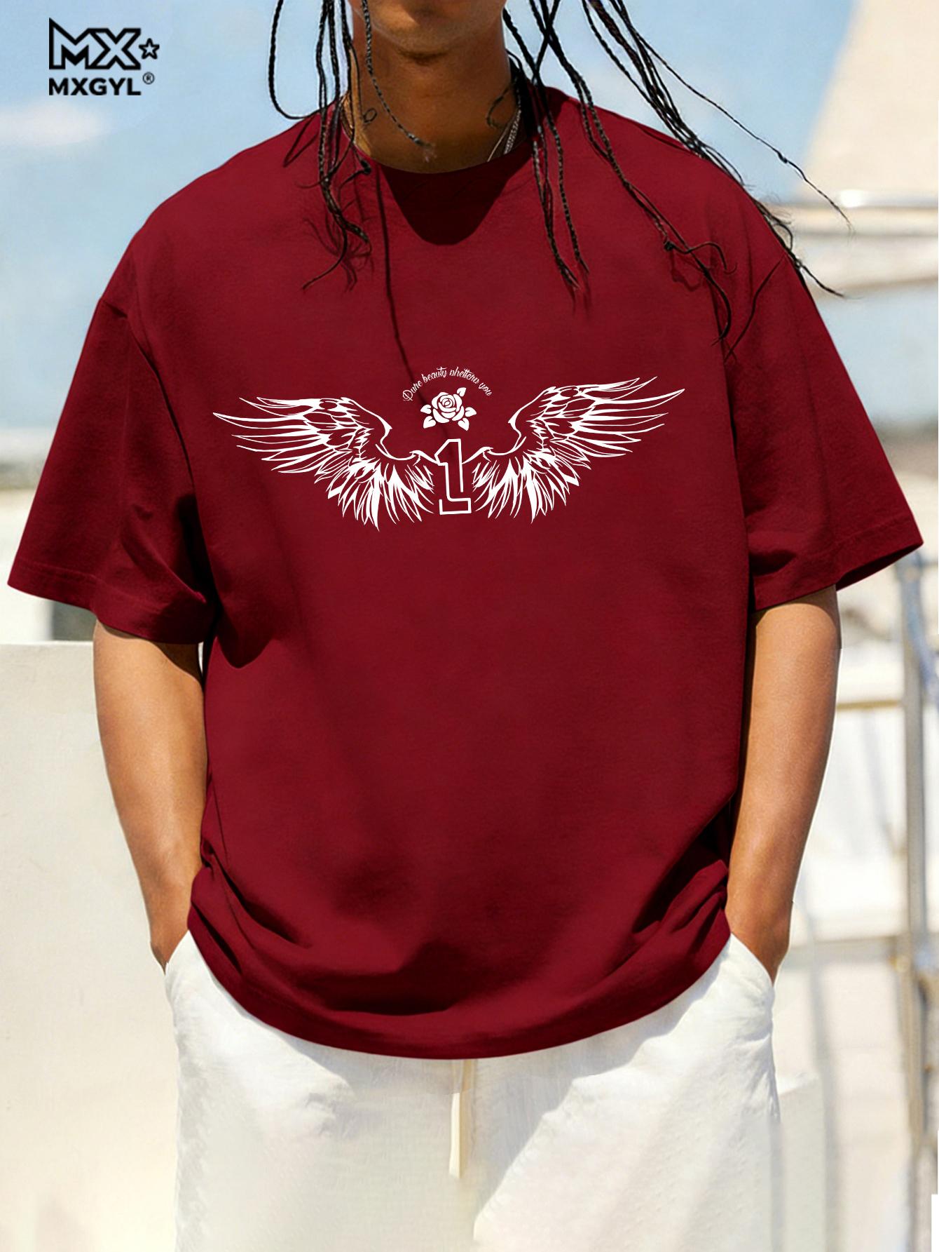 Men s Cotton T-shirt Flying Wings Print Pattern Casual Loose Sports Comfortable Round Neck Short Sleeve T-shirt Top 5xl червоний
Men s Cotton T-shirt Flying Wings Print Pattern Casual Loose Sports Comfortable Round Neck Short Sleeve T-shirt Top 5xl червоний