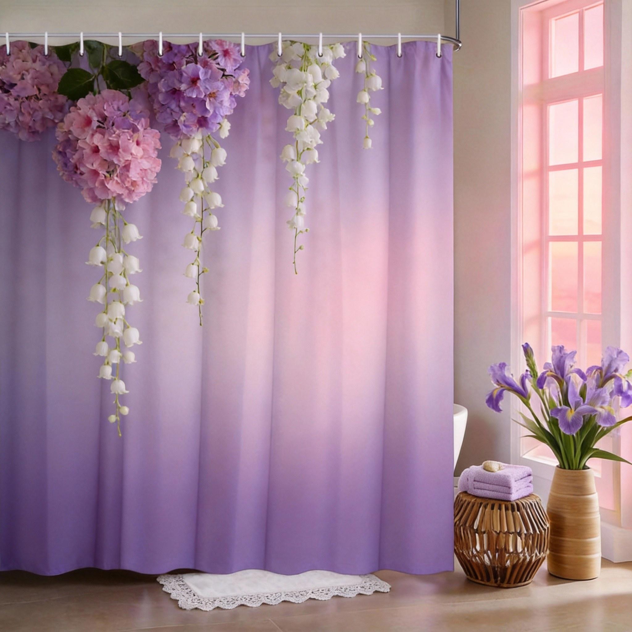 Floral Shower Curtain Hanging Yellow Blue Flowers On Mint Background Polyester Bath Curtain With Hooks For Modern Decor W60H190(CM)-1 Pcs
Floral Shower Curtain Hanging Yellow Blue Flowers On Mint Background Polyester Bath Curtain With Hooks For Modern Decor W60H190(CM)-1 Pcs