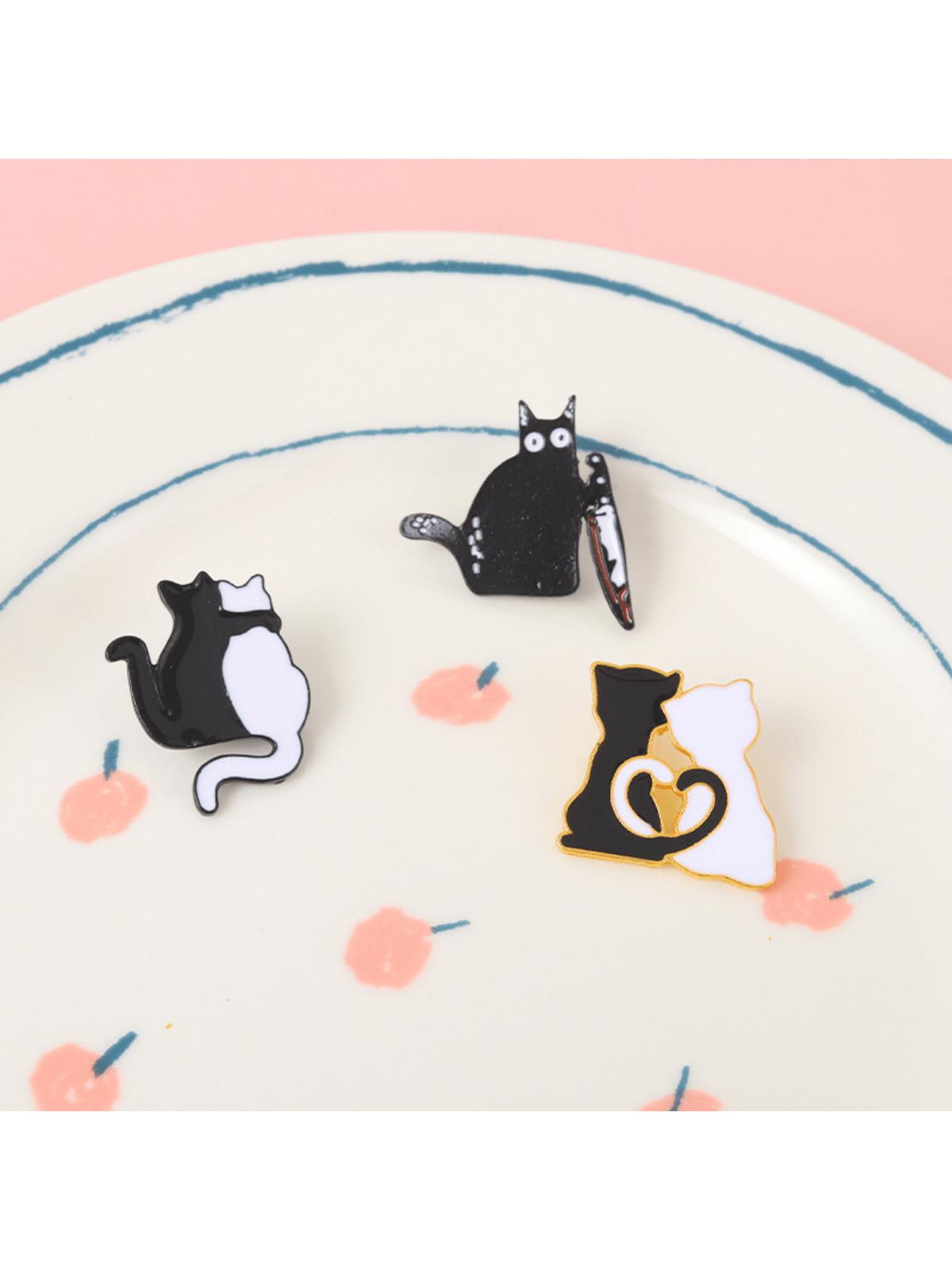 3 pieces of women s cute cartoon black and white cat series design brooches,daily matching clothes,bags,accessories,metal badges
3 pieces of women s cute cartoon black and white cat series design brooches,daily matching clothes,bags,accessories,metal badges