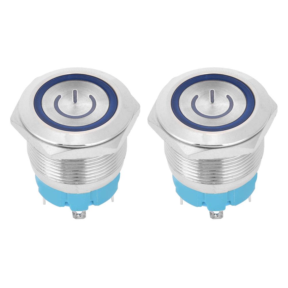 2 Pcs Button Switch Flat Head Self Reset IP65 220VAC 22mm 4 Pin Switch with Light(Blue )
2 Pcs Button Switch Flat Head Self Reset IP65 220VAC 22mm 4 Pin Switch with Light(Blue )