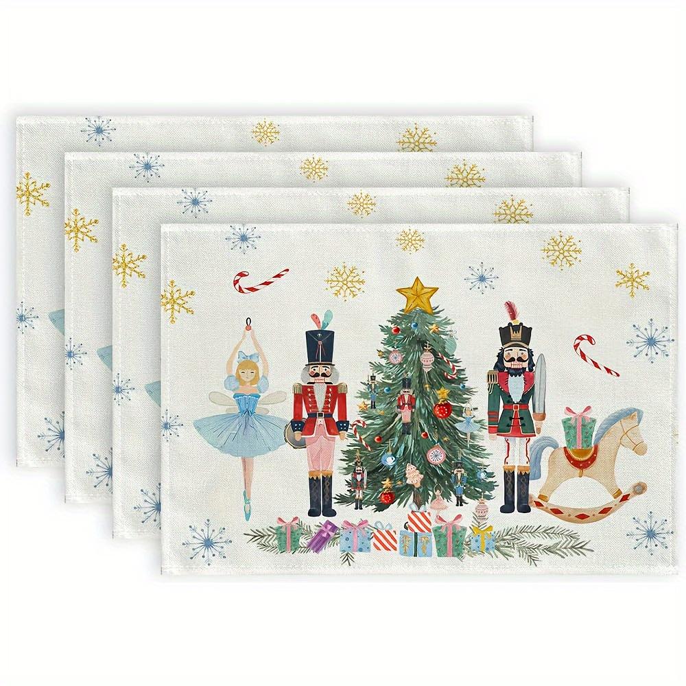 Christmas Placemats Set of 4 - Hand Wash Only Polyester Table Mats, Nutcracker and Xmas Tree Design, Woven Rectangle Holiday Dec 30x45cm-4PC
Christmas Placemats Set of 4 - Hand Wash Only Polyester Table Mats, Nutcracker and Xmas Tree Design, Woven Rectangle Holiday Dec 30x45cm-4PC