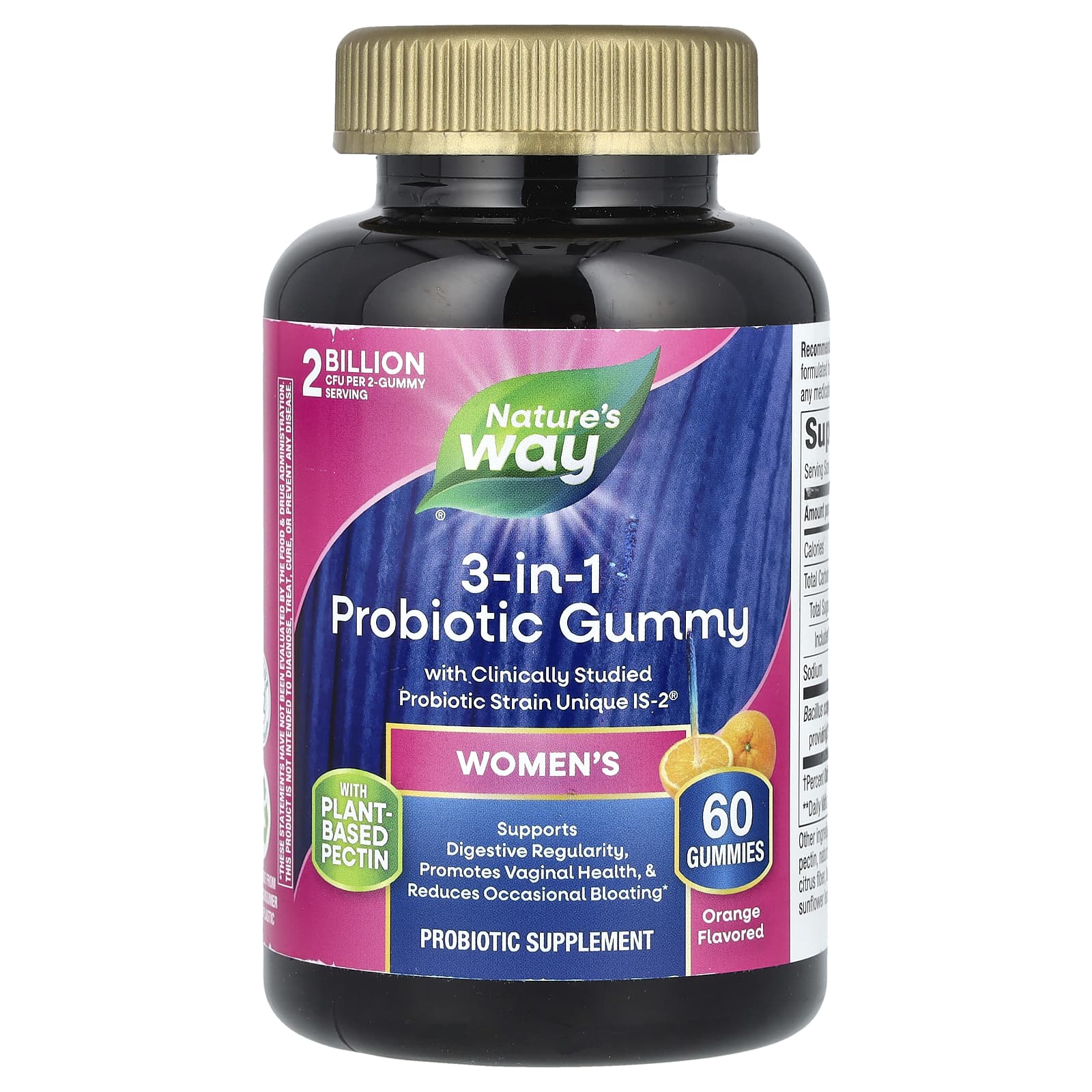 Nature S Way, Women s 3-In-1 Probiotic Gummies, Orange Flavor, 2 Billion Cfu, 60 Gummies, (1 Billion Cfu per Gummi)
Nature S Way, Women s 3-In-1 Probiotic Gummies, Orange Flavor, 2 Billion Cfu, 60 Gummies, (1 Billion Cfu per Gummi)