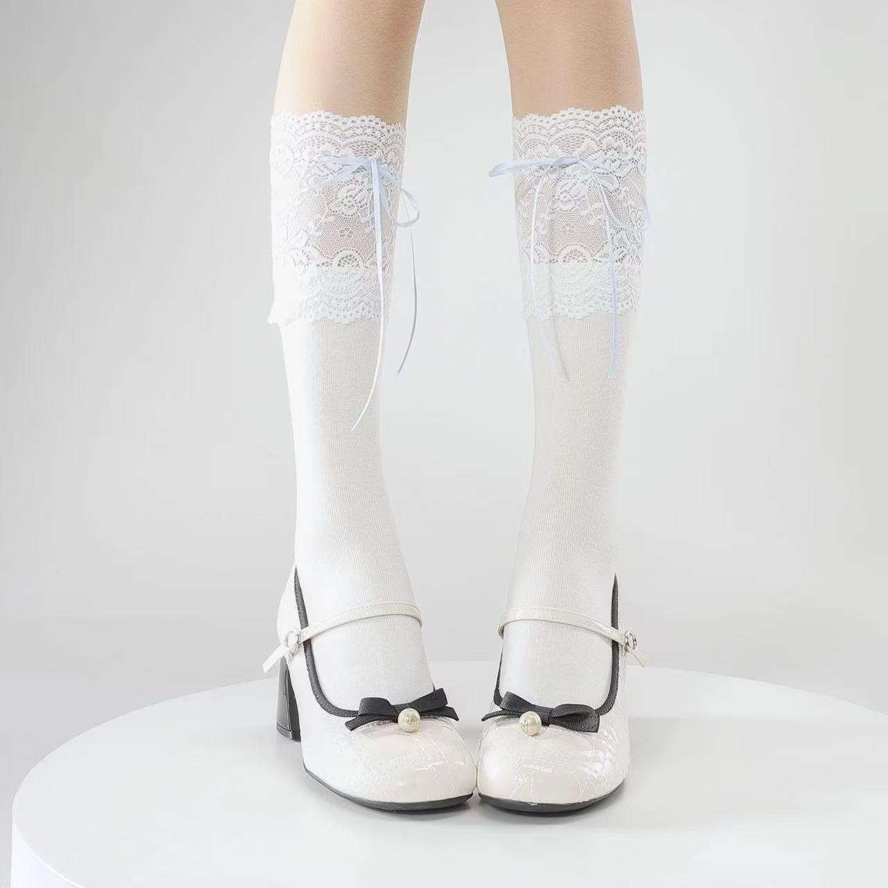 Носки до икры с кружевной отделкой в стиле Лолита: Женские гольфы выше колена в балетном стиле One Size
Носки до икры с кружевной отделкой в стиле Лолита: Женские гольфы выше колена в балетном стиле One Size