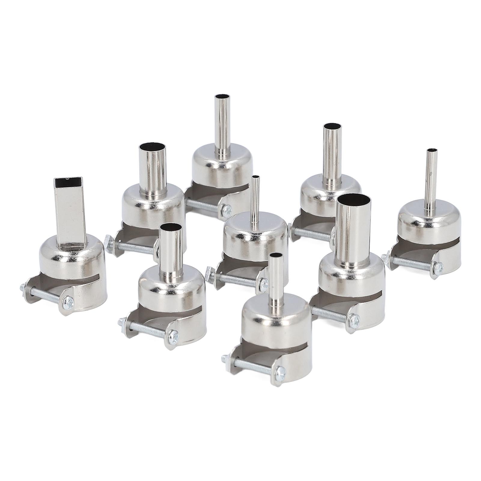 9PCS Set Heat Gun Nozzle Kit 3‑12mm Stainless Steel Hot Air Soldering Heat Gun Nozzle
9PCS Set Heat Gun Nozzle Kit 3‑12mm Stainless Steel Hot Air Soldering Heat Gun Nozzle