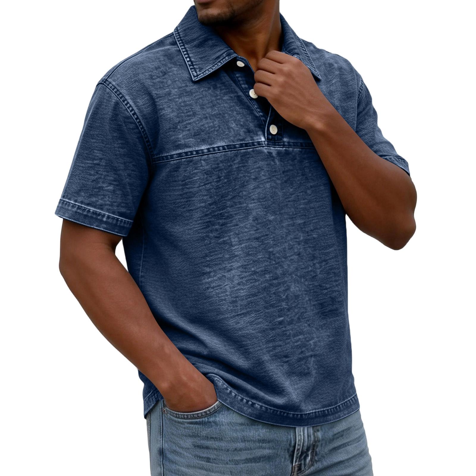 Men s Button-down Short-sleeved Fitted Distressed Washed -neck Casual Shirt M Темно-синій
Men s Button-down Short-sleeved Fitted Distressed Washed -neck Casual Shirt M Темно-синій