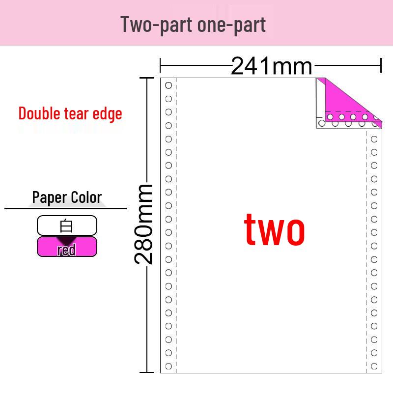 Многослойная компьютерная бумага с перфорацией по краям (Двухчастный, Трехчастный, Четырехчастный, Пятичастный, Одна треть, Две трети, Три трети) - Ваучер 241 1000 pages
Многослойная компьютерная бумага с перфорацией по краям (Двухчастный, Трехчастный, Четырехчастный, Пятичастный, Одна треть, Две трети, Три трети) - Ваучер 241 1000 pages