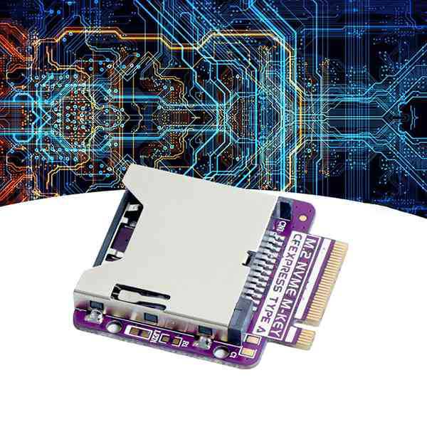 Purple PCB CFExpress Type-A to M.2 NVMe Adapter Other
Purple PCB CFExpress Type-A to M.2 NVMe Adapter Other