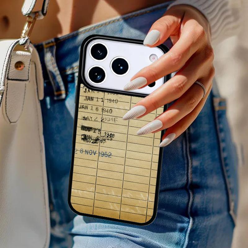 Library Card Vintage Retro Stamped Phone Case For iPhone 17 Air 14 15 13 12 Max Cover For Apple 16e 11 Pro Max Plus Coque iPhone 12pro max
Library Card Vintage Retro Stamped Phone Case For iPhone 17 Air 14 15 13 12 Max Cover For Apple 16e 11 Pro Max Plus Coque iPhone 12pro max