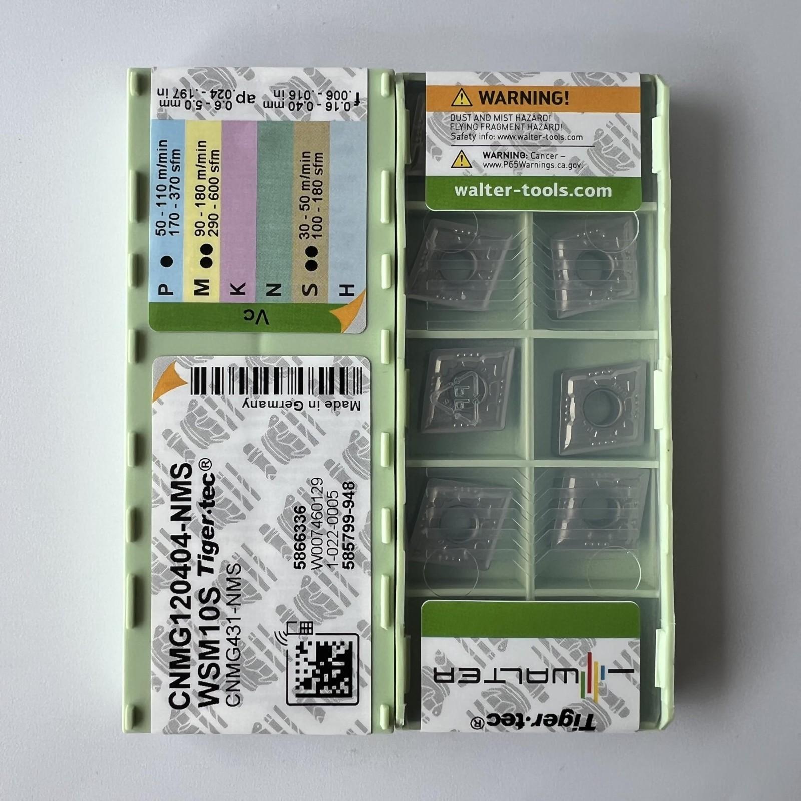 WALTER / CNMG120404-NMS WSM10S / Carbide CNC Blade 10 Pcs
WALTER / CNMG120404-NMS WSM10S / Carbide CNC Blade 10 Pcs