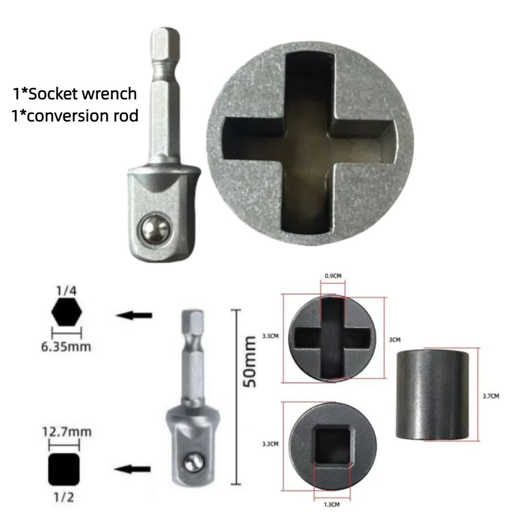 1/2 in Electric Wrench Socket Heavy-Duty Jack Disassembly Sleeve Hand Drill Use A Set
1/2 in Electric Wrench Socket Heavy-Duty Jack Disassembly Sleeve Hand Drill Use A Set