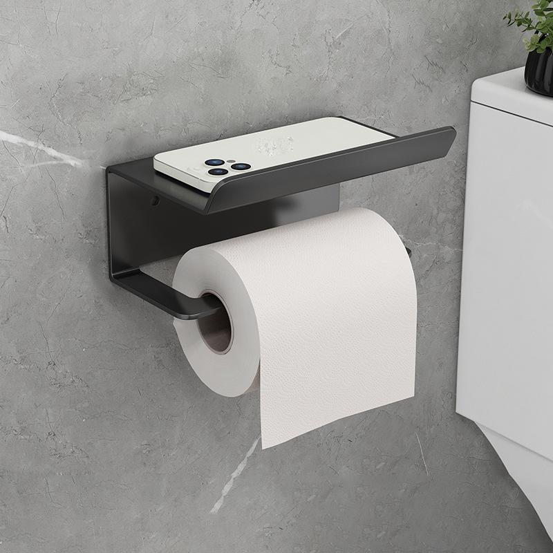 Carbon Steel Wall Mounted Bathroom Toilet Paper Roll Holder Mobile Phone Storage Shelf Black
Carbon Steel Wall Mounted Bathroom Toilet Paper Roll Holder Mobile Phone Storage Shelf Black
