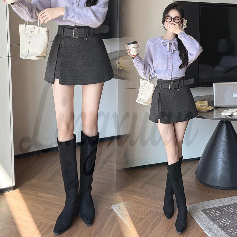 Women s Wool A-line Skort with Belt - Autumn/Winter Patchwork Bootcut High Waist Shorts L сірий колір
Women s Wool A-line Skort with Belt - Autumn/Winter Patchwork Bootcut High Waist Shorts L сірий колір