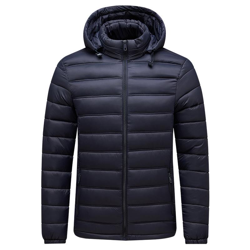 Мужская повседневная хлопковая куртка в минималистичном стиле, однотонная, приталенного кроя, зимняя, для ежедневной носки, теплая 6XL