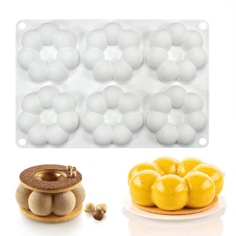 6 Hole Silicone Donut Mold Flower Ball Baking Pan Non-Stick Baking Pastry Chocolate Cake Dessert Tool Bagels Muffins Donut Maker білий
6 Hole Silicone Donut Mold Flower Ball Baking Pan Non-Stick Baking Pastry Chocolate Cake Dessert Tool Bagels Muffins Donut Maker білий