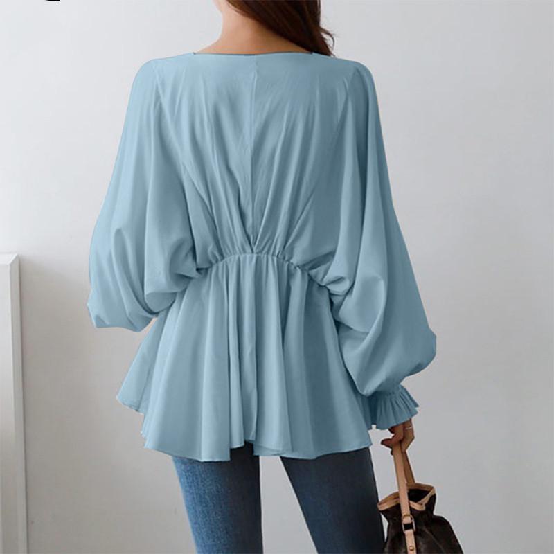 Japanese Minimalist V-Neck Irregular Women s Shirt, Pleated Waist, Casual Lantern Sleeve, Spring/Autumn 2025 3X Large озеро синього кольору
Japanese Minimalist V-Neck Irregular Women s Shirt, Pleated Waist, Casual Lantern Sleeve, Spring/Autumn 2025 3X Large озеро синього кольору