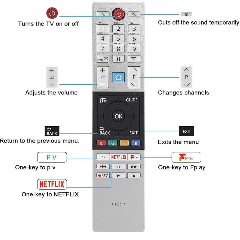 1 Piece Controller For Tv 50U6863Db 65U6863Db 24/32/39/40/43/48/49L2863Db 32/39/40/43/49L3863Db Remote Control Ct-8541 One size
1 Piece Controller For Tv 50U6863Db 65U6863Db 24/32/39/40/43/48/49L2863Db 32/39/40/43/49L3863Db Remote Control Ct-8541 One size