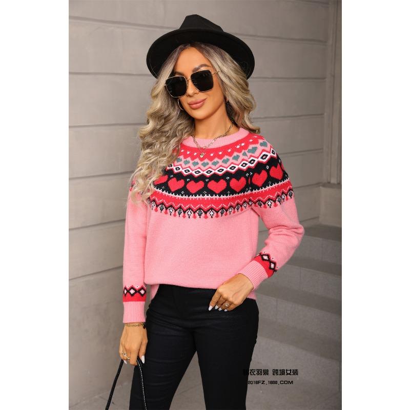 Новая зимняя женская одежда, пуловер свитером в форме сердца, повседневный рождественский жаккардовый вязаный свитер больших размеров XL розовый
Новая зимняя женская одежда, пуловер свитером в форме сердца, повседневный рождественский жаккардовый вязаный свитер больших размеров XL розовый