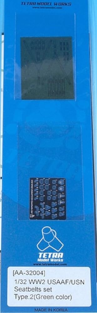 Tetra Model Серия AA Вторая мировая война Американский ремень безопасности 2 Пластиковые детали модели AA3204 1/32 (зеленый)
Tetra Model Серия AA Вторая мировая война Американский ремень безопасности 2 Пластиковые детали модели AA3204 1/32 (зеленый)