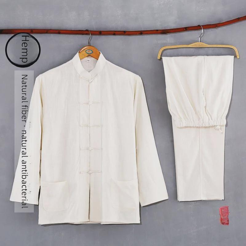 Men s Cotton Linen Tang Suit: Long-Sleeved Chinese Style Cardigan Hanfu Two-Piece for Middle-Aged and Elderly M (80-95 jin)
Men s Cotton Linen Tang Suit: Long-Sleeved Chinese Style Cardigan Hanfu Two-Piece for Middle-Aged and Elderly M (80-95 jin)