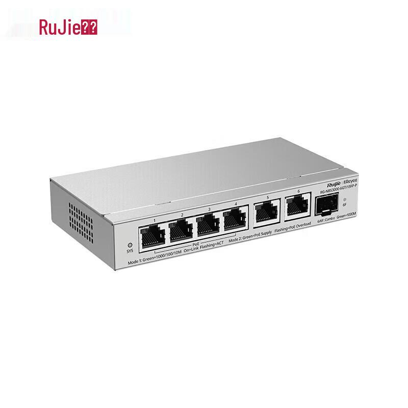 Ruijie 6-Port Gigabit POE Managed Switch
Ruijie 6-Port Gigabit POE Managed Switch