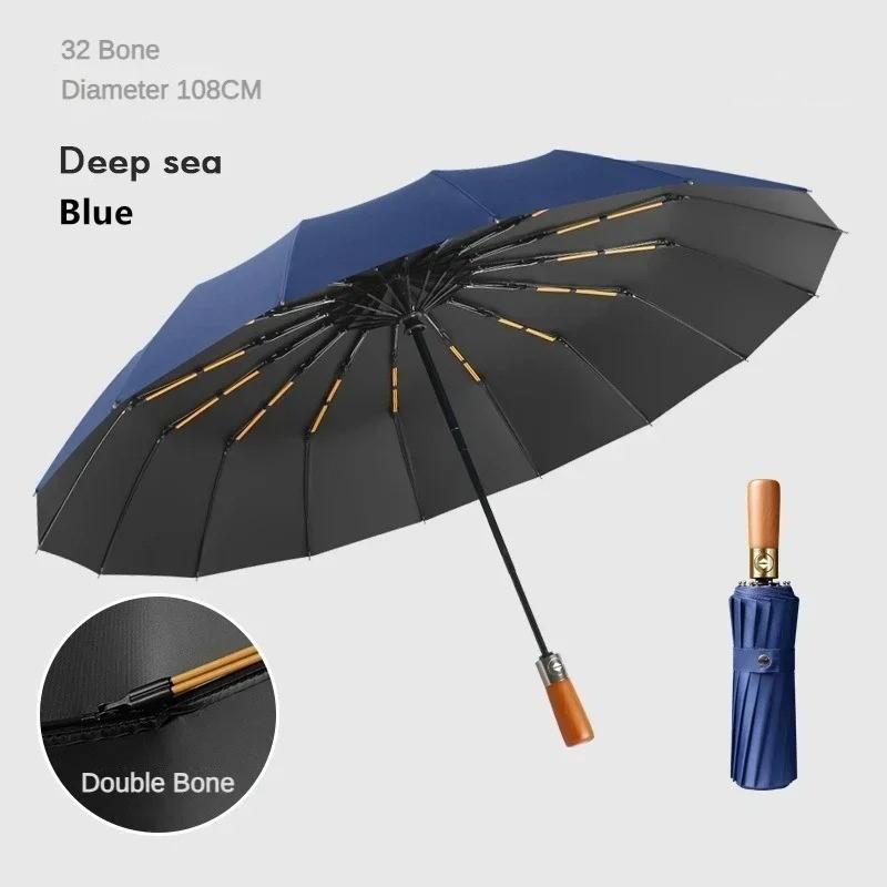 32 Bone Business Fully Automatic Folding Super Strong Windproof Waterproof Wooden Handle Sunshade Rain Parasol Umbrella
32 Bone Business Fully Automatic Folding Super Strong Windproof Waterproof Wooden Handle Sunshade Rain Parasol Umbrella