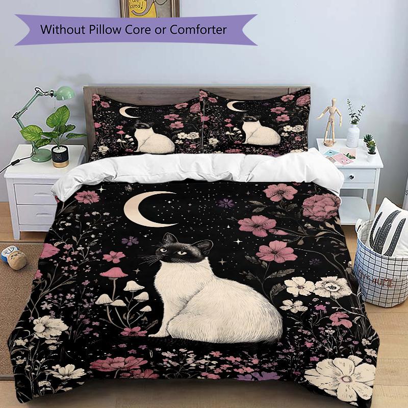 3pcs Flowers Moon Cat Elements Print Cover Set Ultra Soft, Breathable, and Comfortable Bedding with Stylish Design for Bedroom and Guest Room Dec 135x200cm
3pcs Flowers Moon Cat Elements Print Cover Set Ultra Soft, Breathable, and Comfortable Bedding with Stylish Design for Bedroom and Guest Room Dec 135x200cm
