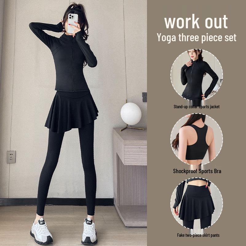 2024 Women s High-End Running & Yoga Set: Skirt, Pants, and Long Sleeve Jacket for Fitness, Hiking, and Morning Runs. Small
2024 Women s High-End Running & Yoga Set: Skirt, Pants, and Long Sleeve Jacket for Fitness, Hiking, and Morning Runs. Small