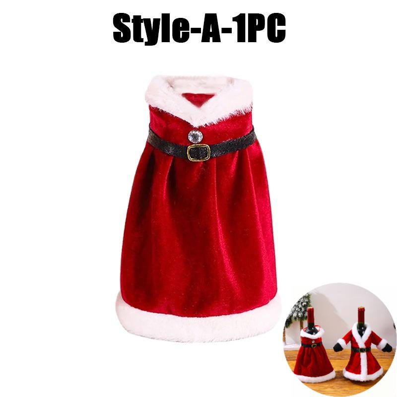 Christmas Dress Wine Bottle Cover Creative Santa Costume Outfit For Festive Holiday Party Decorations Wine Bottle Accessories
Christmas Dress Wine Bottle Cover Creative Santa Costume Outfit For Festive Holiday Party Decorations Wine Bottle Accessories