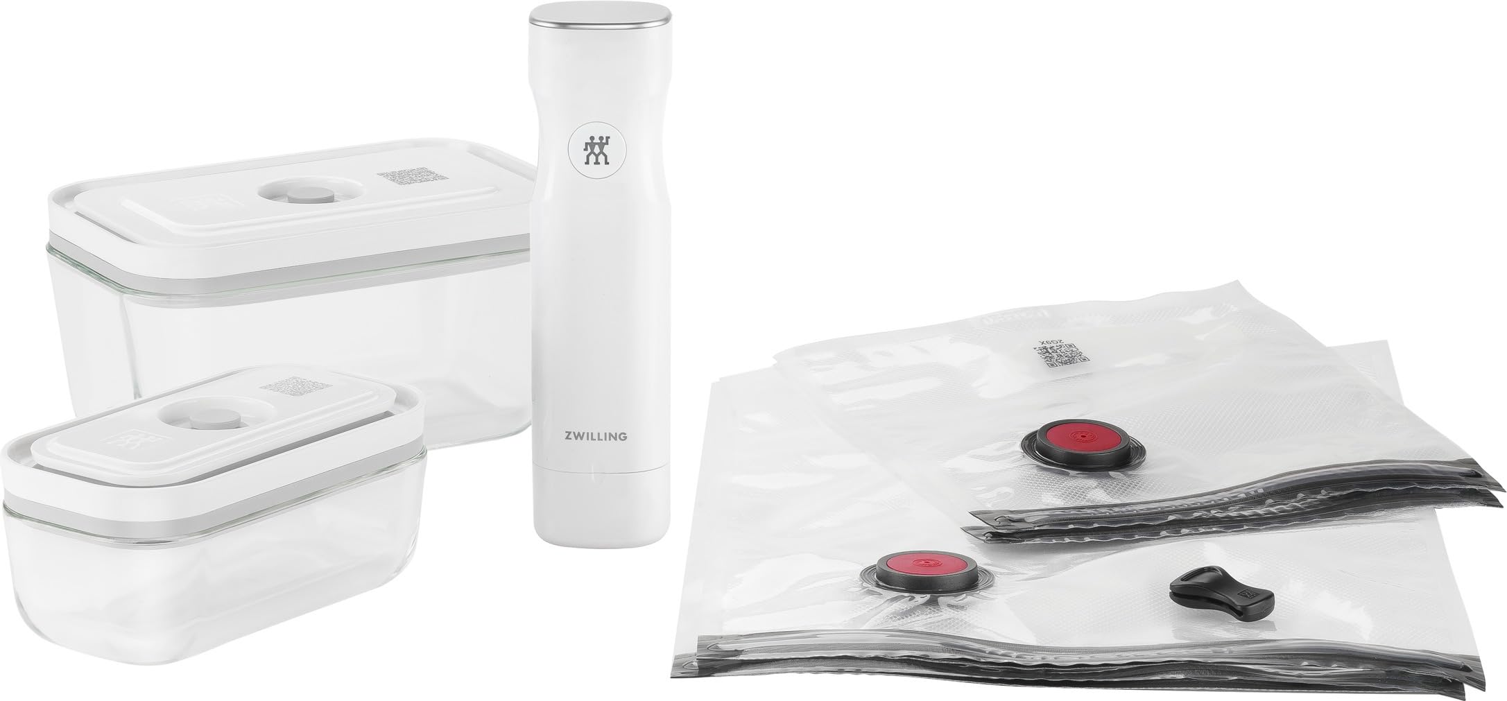 ZWILLING Fresh Save Vacuum Sealer Starter Set with Small and Medium Glass Includes a Vacuum Glass Storage Japanese Fresh Save & 7-Piece Containers. білий
ZWILLING Fresh Save Vacuum Sealer Starter Set with Small and Medium Glass Includes a Vacuum Glass Storage Japanese Fresh Save & 7-Piece Containers. білий