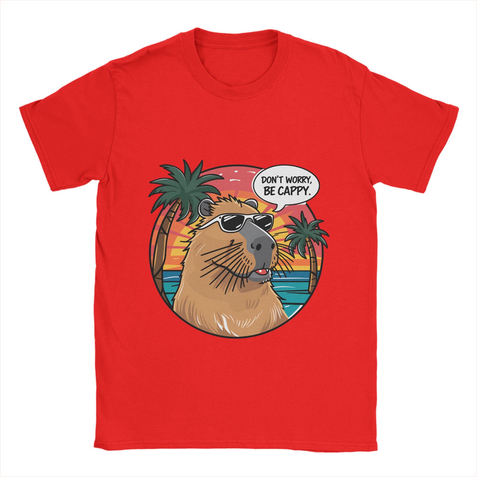 Men Capybara Dont worry Be Cappy T Shirt Cotton Clothes Vintage Short Sleeve Round Neck Tee Shirt Plus Size TShirts S
Men Capybara Dont worry Be Cappy T Shirt Cotton Clothes Vintage Short Sleeve Round Neck Tee Shirt Plus Size TShirts S