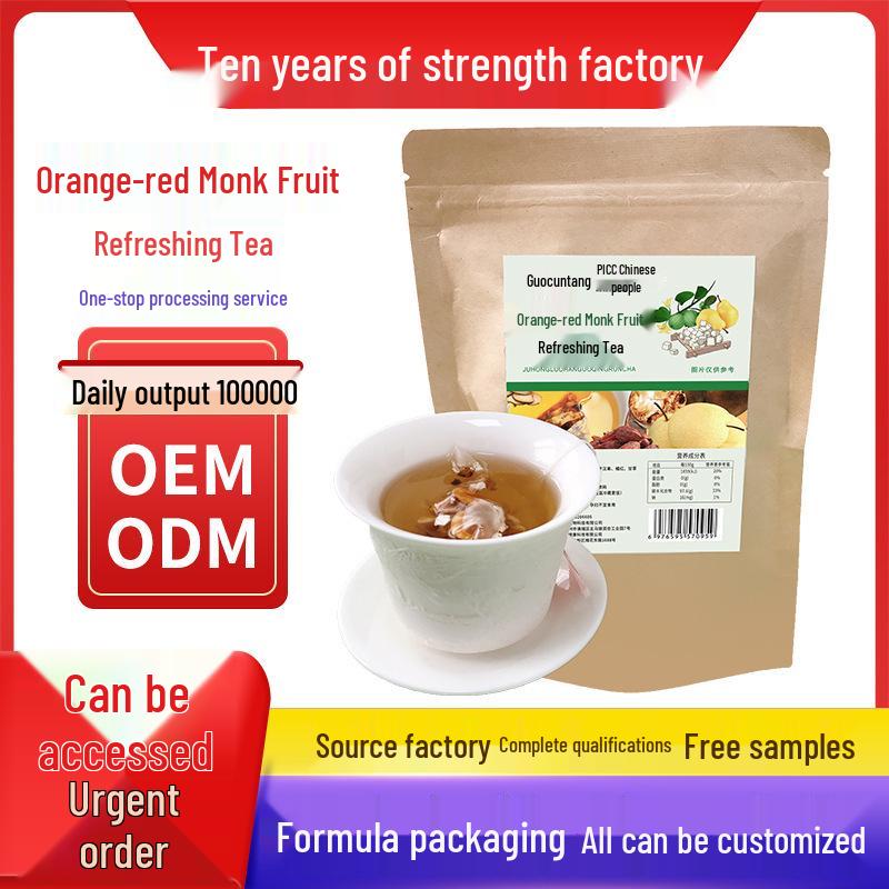 Orange-Red Monk Fruit Green Tea Bags: Moisturizing Flower Blend for Soothing Throat & Protecting Vocal Cords 120g/bag (12g*10 packs)
Orange-Red Monk Fruit Green Tea Bags: Moisturizing Flower Blend for Soothing Throat & Protecting Vocal Cords 120g/bag (12g*10 packs)