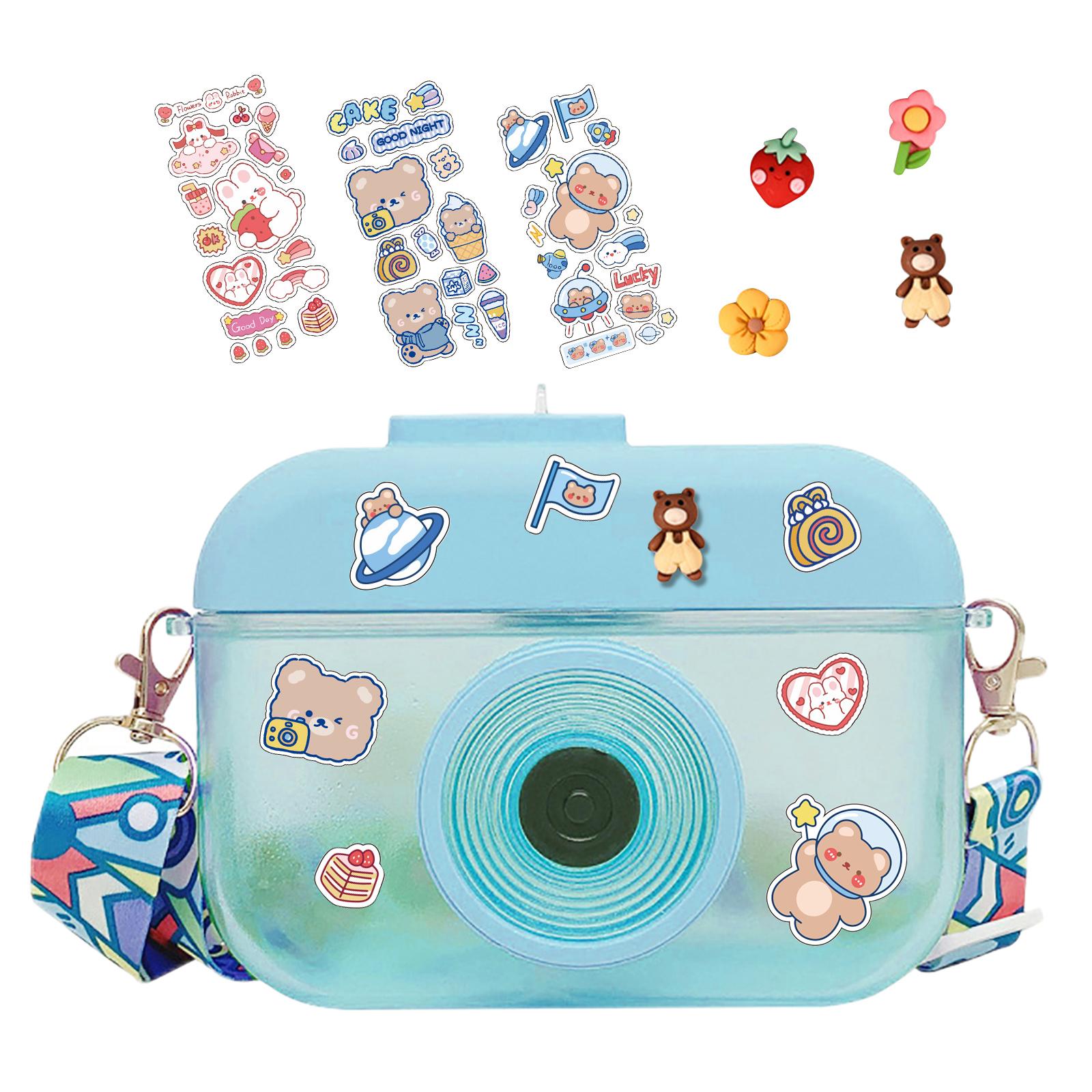 Милая мультяшная камера, стакан для воды, индивидуальная портативная пластиковая бутылка для воды с соломинкой и регулируемым ремешком, не содержит БФА, товар для покупок синий
Милая мультяшная камера, стакан для воды, индивидуальная портативная пластиковая бутылка для воды с соломинкой и регулируемым ремешком, не содержит БФА, товар для покупок синий