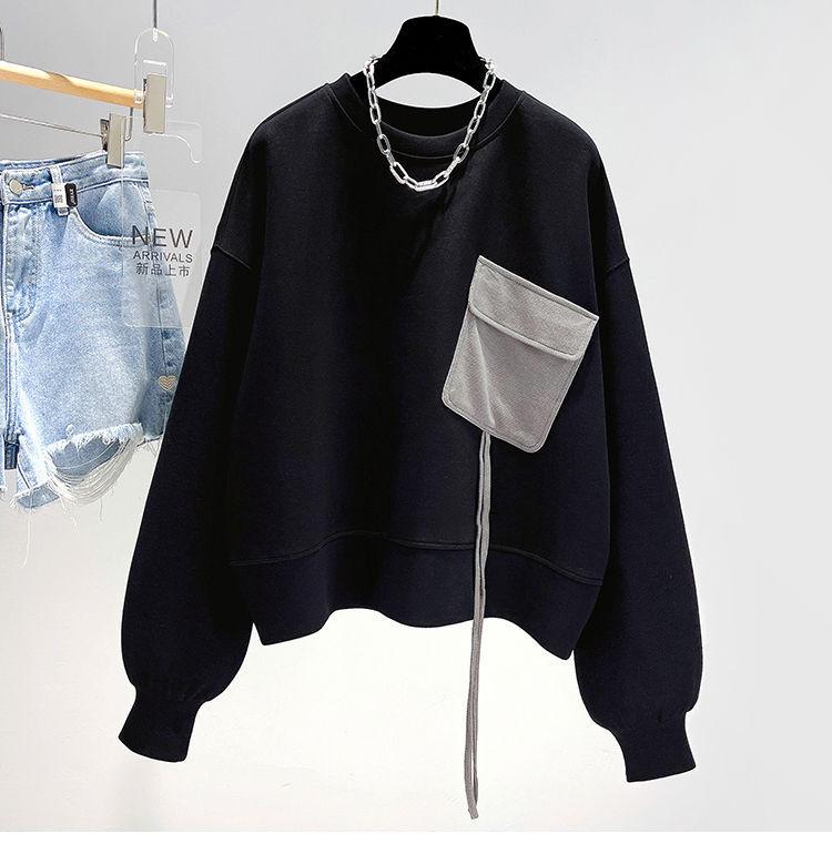 Женская весенняя толстовка с круглым вырезом, карманом, завязкой, длинными рукавами, свободная и облегающая, с панельным верхом XXL чёрный
Женская весенняя толстовка с круглым вырезом, карманом, завязкой, длинными рукавами, свободная и облегающая, с панельным верхом XXL чёрный