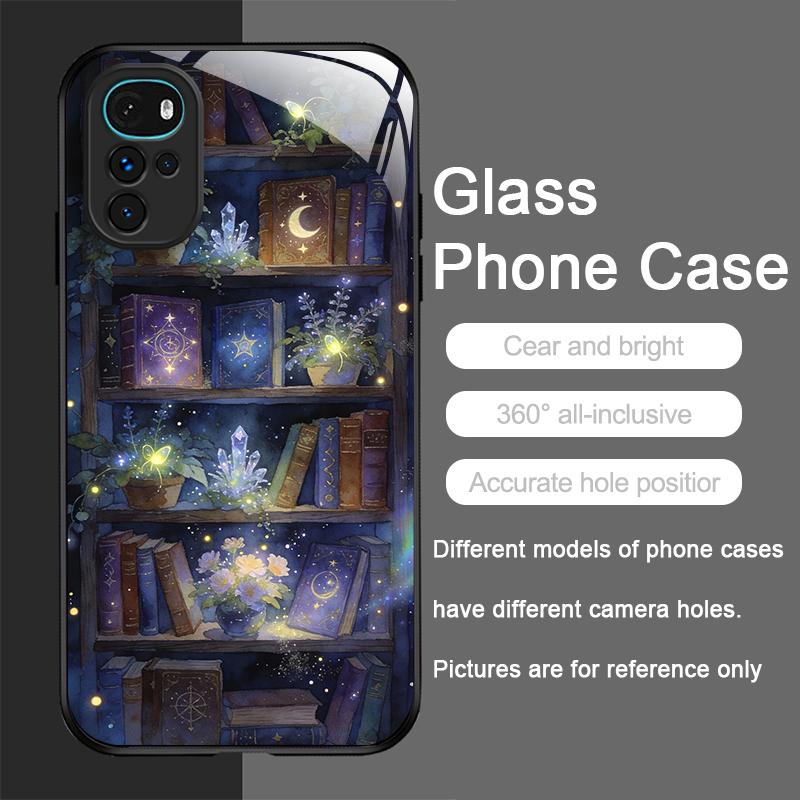 Purple Crystal Bookshelf Pattern Tempered Glass Phone Case for Motorola Moto G85 G84 G75 Edge 50 Fusion 40 Neo 30 Pro Hard Cover Motorola Edge 30 Pro
Purple Crystal Bookshelf Pattern Tempered Glass Phone Case for Motorola Moto G85 G84 G75 Edge 50 Fusion 40 Neo 30 Pro Hard Cover Motorola Edge 30 Pro