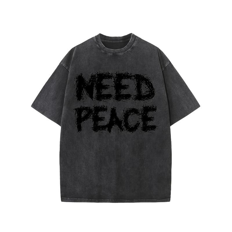 Men s Vintage Streetwear T-Shirt with NEED PEACE Lettering, Washed Cotton Short Sleeve Crew Neck Casual Top, Loose Fit for Summer Outdoor Wear S чёрный
Men s Vintage Streetwear T-Shirt with NEED PEACE Lettering, Washed Cotton Short Sleeve Crew Neck Casual Top, Loose Fit for Summer Outdoor Wear S чёрный