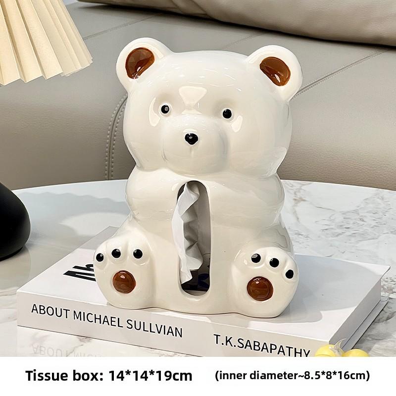 Cute Bear Ceramic Tissue Box Household Coffee Table Tissue Box Kitchen Desktop Tissue Boxes Restaurant Desktop Storage Ornament
Cute Bear Ceramic Tissue Box Household Coffee Table Tissue Box Kitchen Desktop Tissue Boxes Restaurant Desktop Storage Ornament