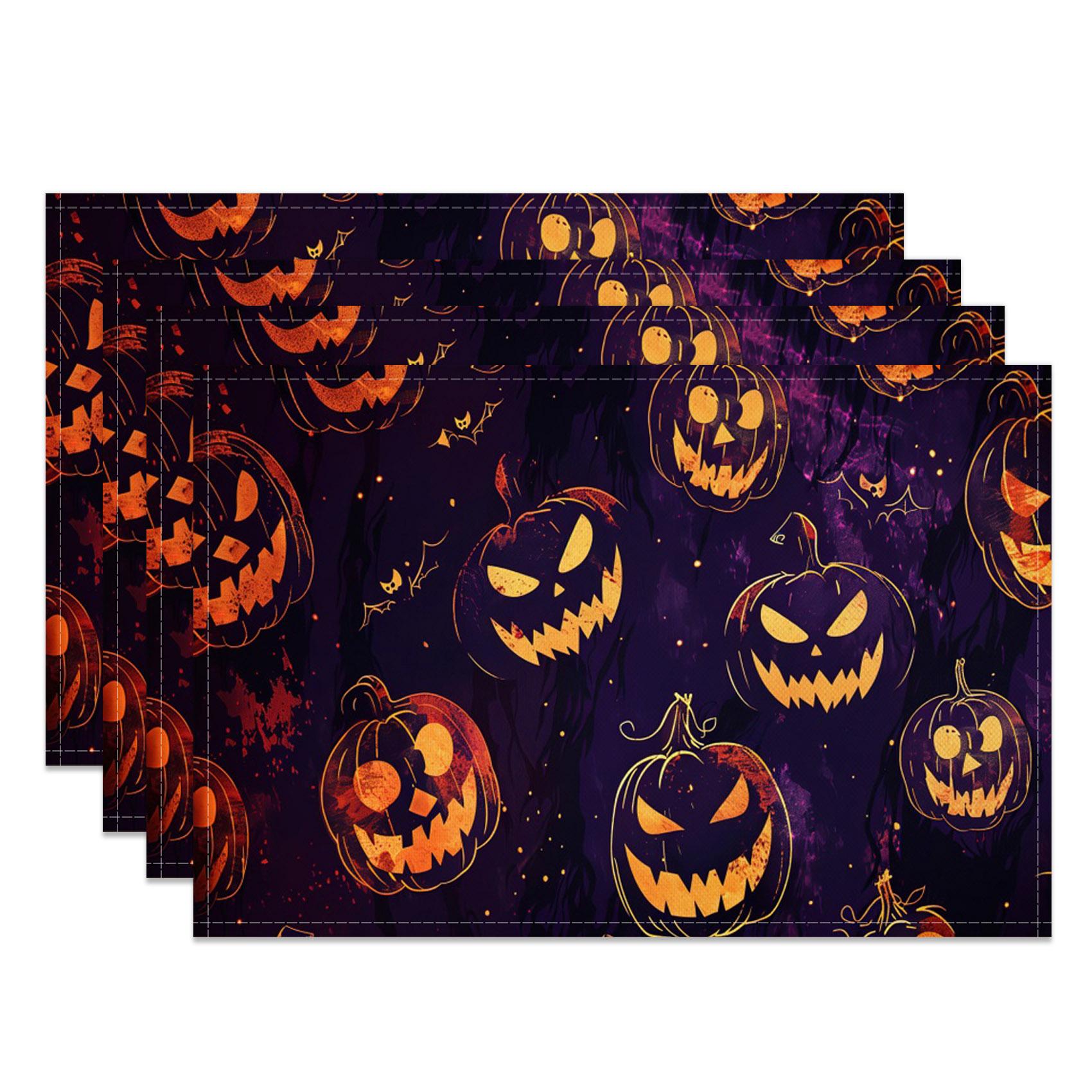 Halloween Placemats Dining Table Spooky Pumpkin Bat Moon Themed Table Mats Party Decor Trick or Treat Dinner Durable Washable 4pc 30x45cm
Halloween Placemats Dining Table Spooky Pumpkin Bat Moon Themed Table Mats Party Decor Trick or Treat Dinner Durable Washable 4pc 30x45cm