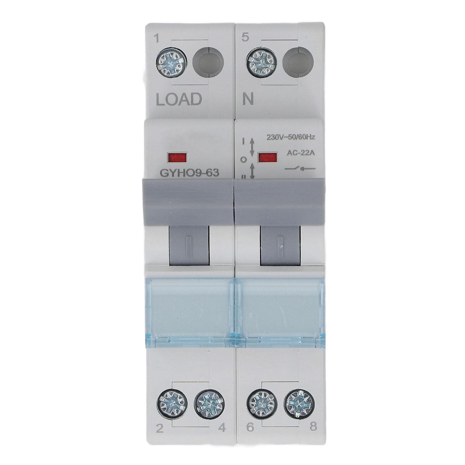 Manual Transfer Switch 2P 63A DIN35mm Rail Mount Double Power Generator Transfer Switch
Manual Transfer Switch 2P 63A DIN35mm Rail Mount Double Power Generator Transfer Switch