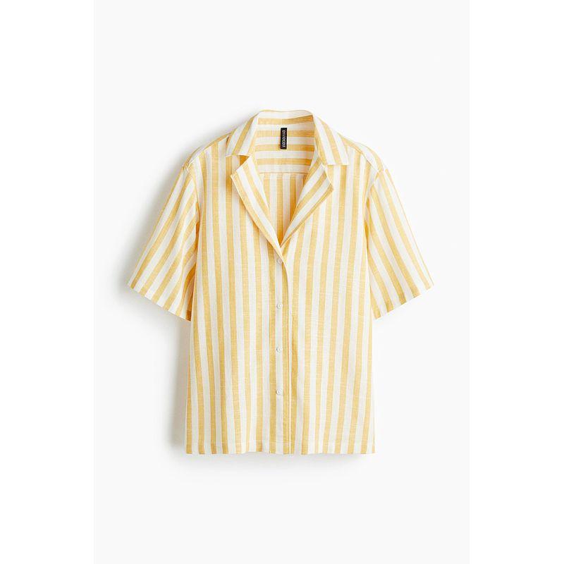 HM Shirt 2025 Summer New Arrival Women s Clothing Loose Design Cuban Collar Shirt 1281807 Yellow/Stripes 155/80
HM Shirt 2025 Summer New Arrival Women s Clothing Loose Design Cuban Collar Shirt 1281807 Yellow/Stripes 155/80