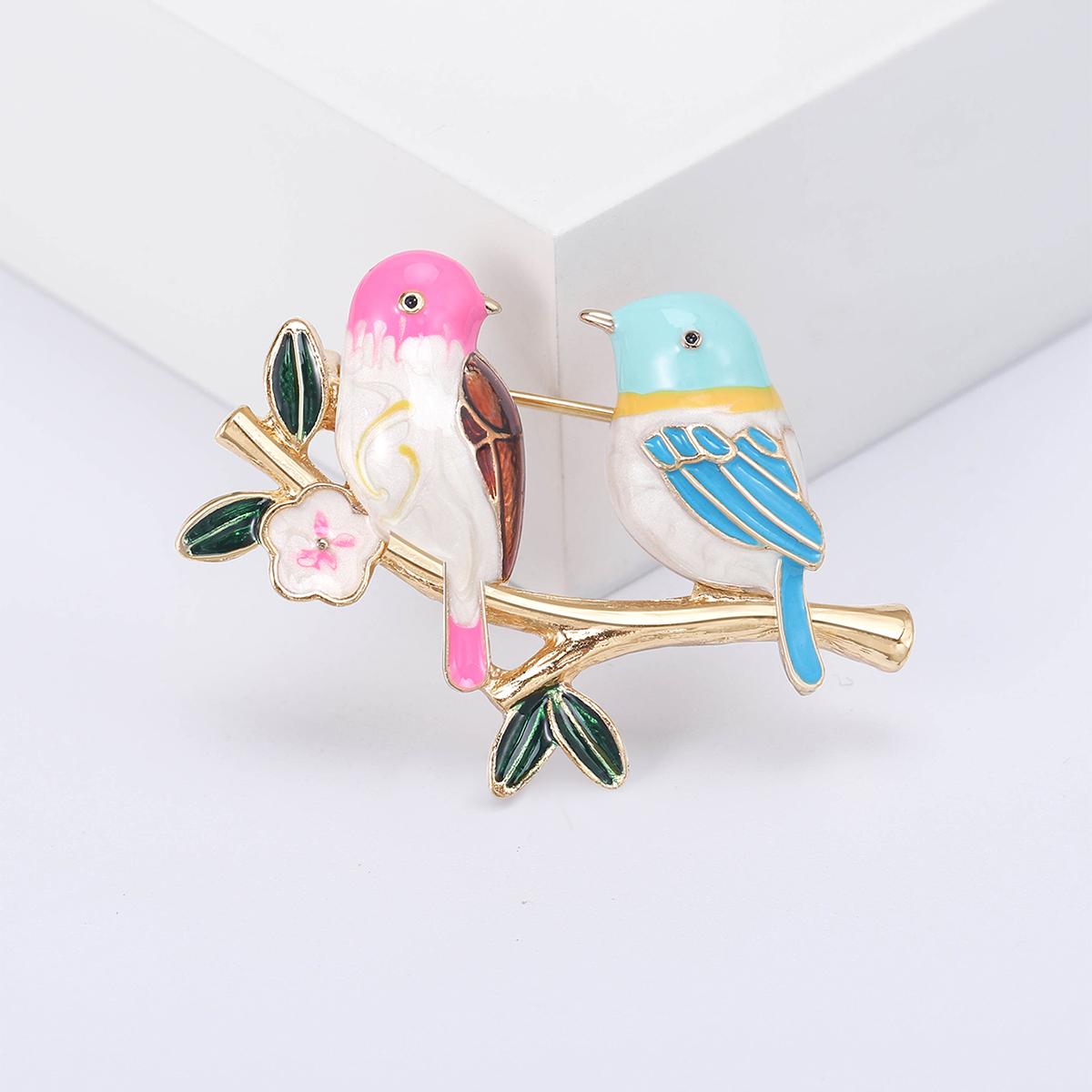 Cute Enamel Branch Bird Brooches for Women Unisex Animal Pins Event Party Backpack Luxury Gifts New Decoration Clothes Accessory
Cute Enamel Branch Bird Brooches for Women Unisex Animal Pins Event Party Backpack Luxury Gifts New Decoration Clothes Accessory