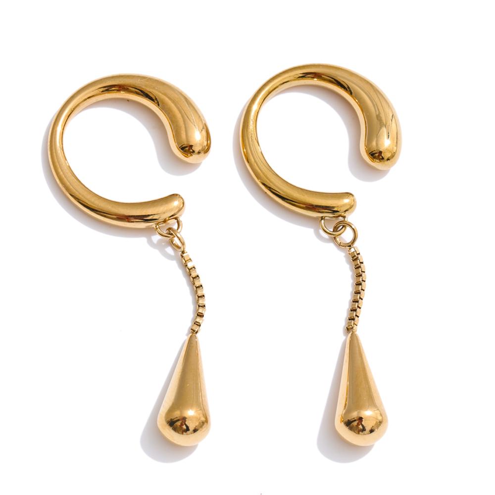 Yhpup Personalized Stainless Steel Chain Drop Water Drop Ear Clip Earrings Adjustable Arrivals Fashion Ear Bone Jewellery
Yhpup Personalized Stainless Steel Chain Drop Water Drop Ear Clip Earrings Adjustable Arrivals Fashion Ear Bone Jewellery