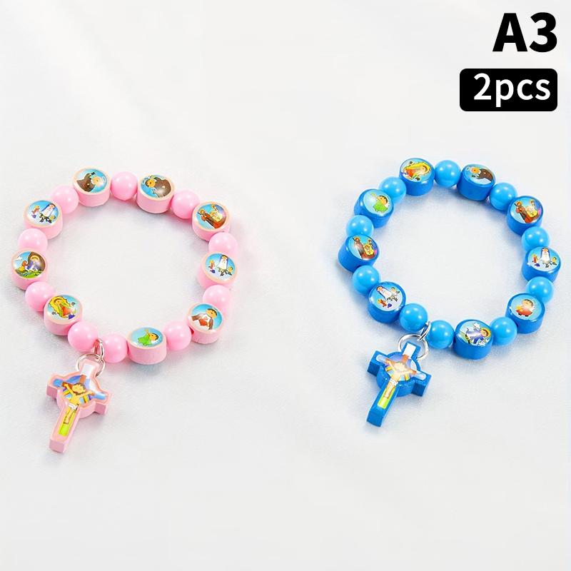 Elegant Retro Acrylic Rosary Bracelet With Cross Pendant Cartoon Religious Beaded Bracelets For Daily Wear & Religious Gifts
Elegant Retro Acrylic Rosary Bracelet With Cross Pendant Cartoon Religious Beaded Bracelets For Daily Wear & Religious Gifts