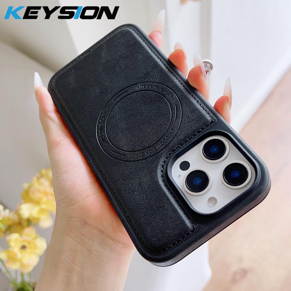 KEYSION Luxury Retro PU Leather Case for MagSafe for iPhone 14 15 Pro Max 15 Plus Magnetic Shockproof Phone Back Cover for iPhone 15 чёрный
KEYSION Luxury Retro PU Leather Case for MagSafe for iPhone 14 15 Pro Max 15 Plus Magnetic Shockproof Phone Back Cover for iPhone 15 чёрный