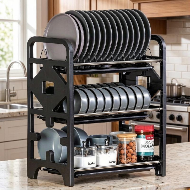 Multifunctional Kitchen Dish Draining Rack, Bowl Plate Knife Spoon Storage Organizer for Cabinet
Multifunctional Kitchen Dish Draining Rack, Bowl Plate Knife Spoon Storage Organizer for Cabinet