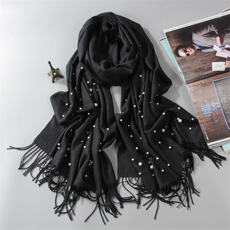 Winter Cashmere Scarf With Pearls Women S Tassels Wraps And Shawls Long Muslim Hijab Foulard Femme Beading Wool Pashmina
Winter Cashmere Scarf With Pearls Women S Tassels Wraps And Shawls Long Muslim Hijab Foulard Femme Beading Wool Pashmina
